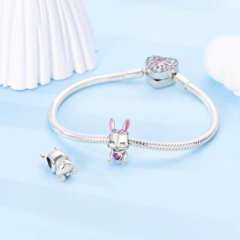 Bunny sterling silver charm view 6