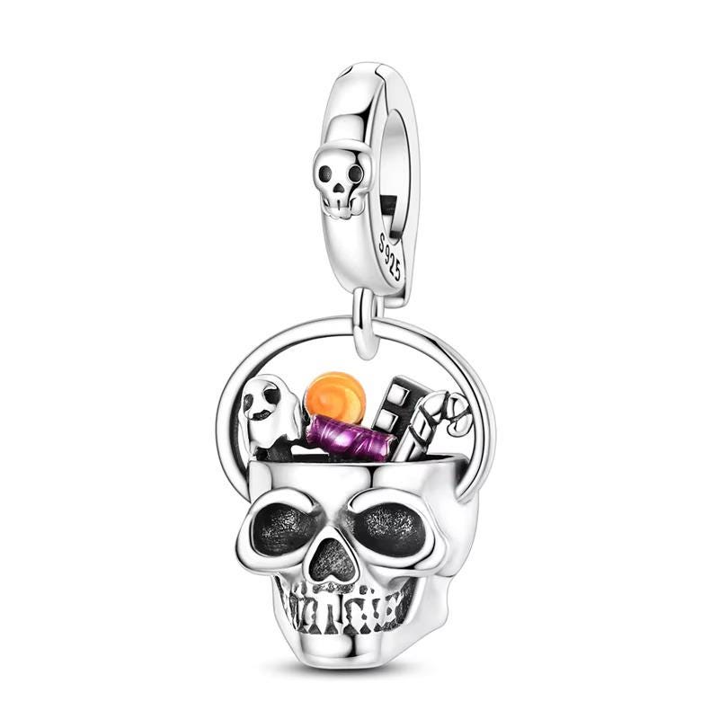 Halloween Skull 925 sterling silver charm