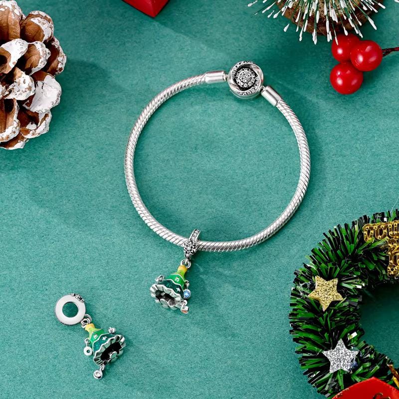 Christmas Tree sterling silver charm view 5