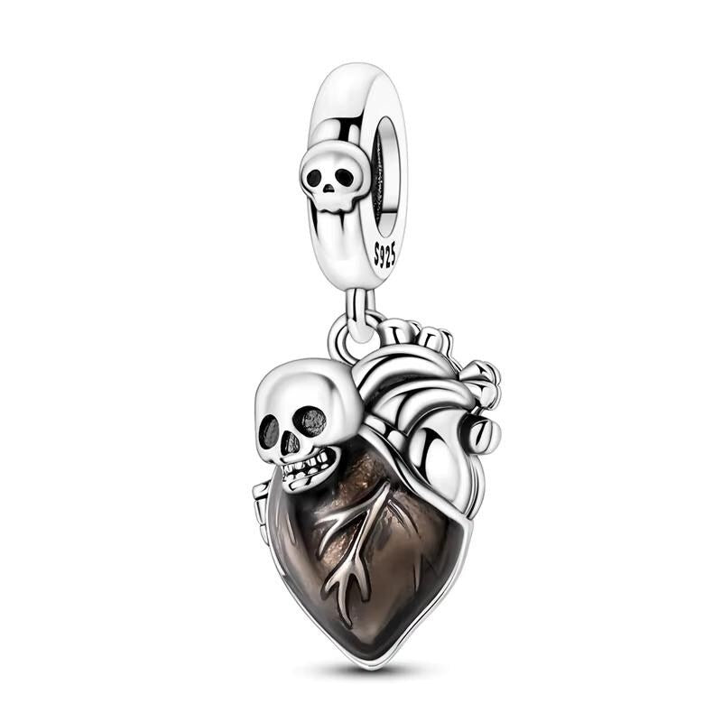 Anatomical Heart 925 sterling silver charm