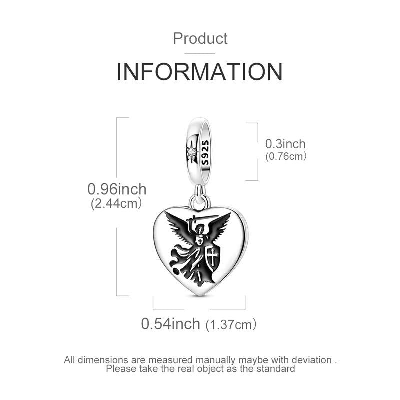 Saint Michael sterling silver charm view 5
