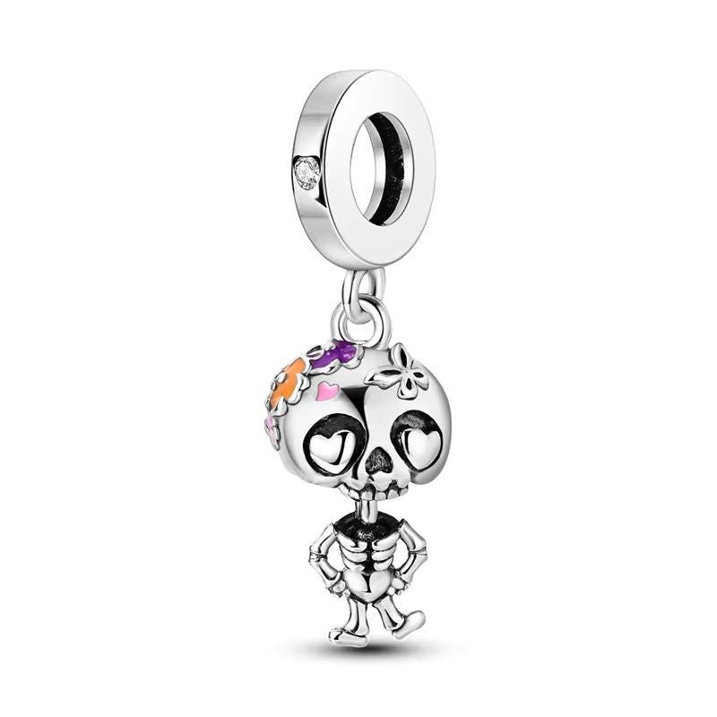 Sugar Skull 925 sterling silver charm