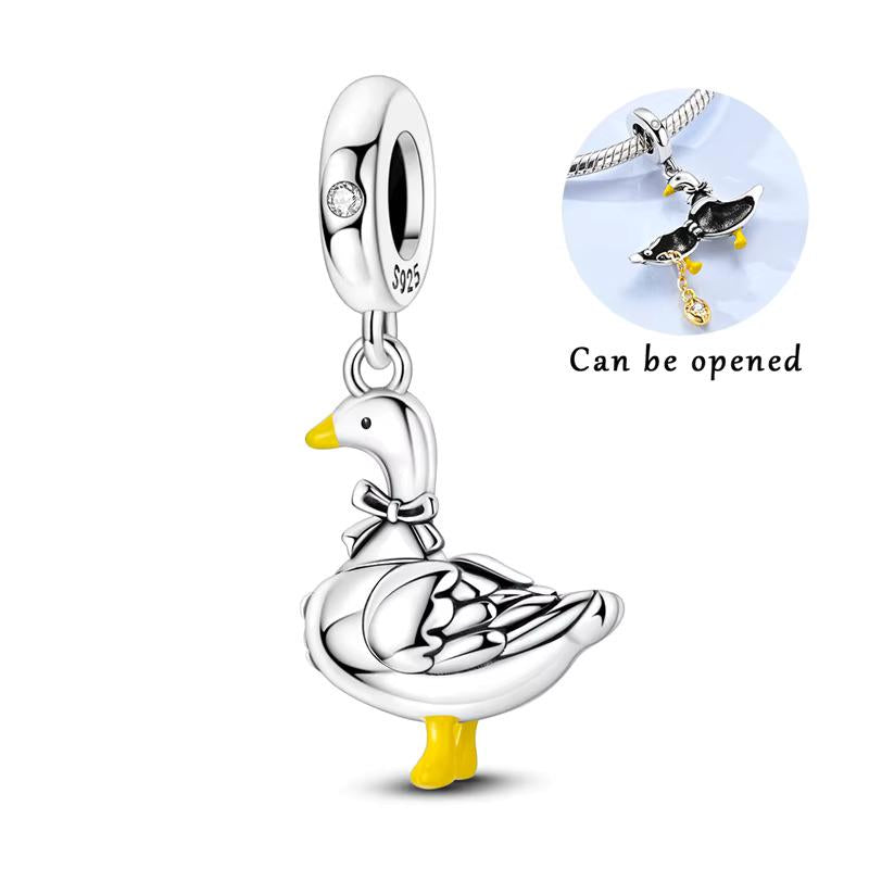 Goose sterling silver charm view 5