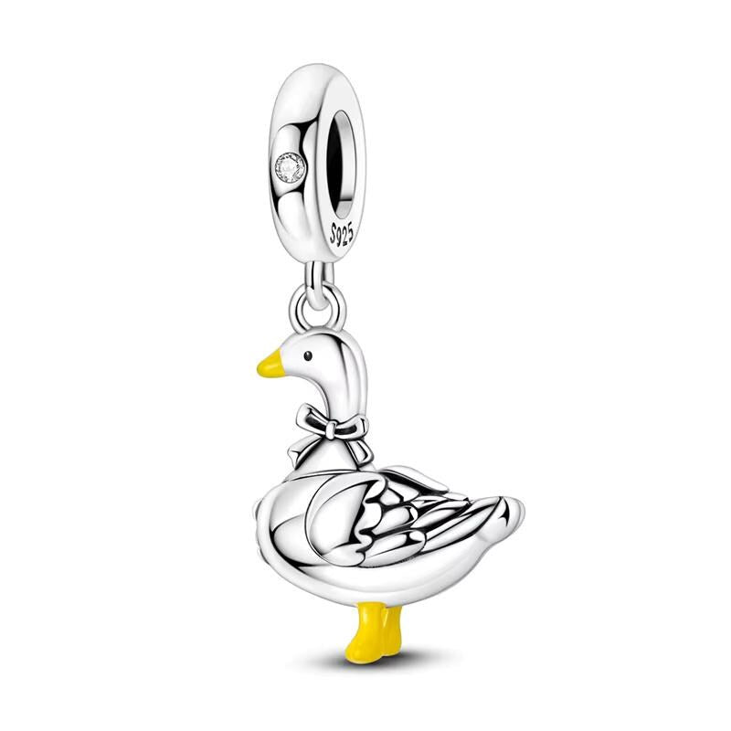Goose 925 sterling silver charm