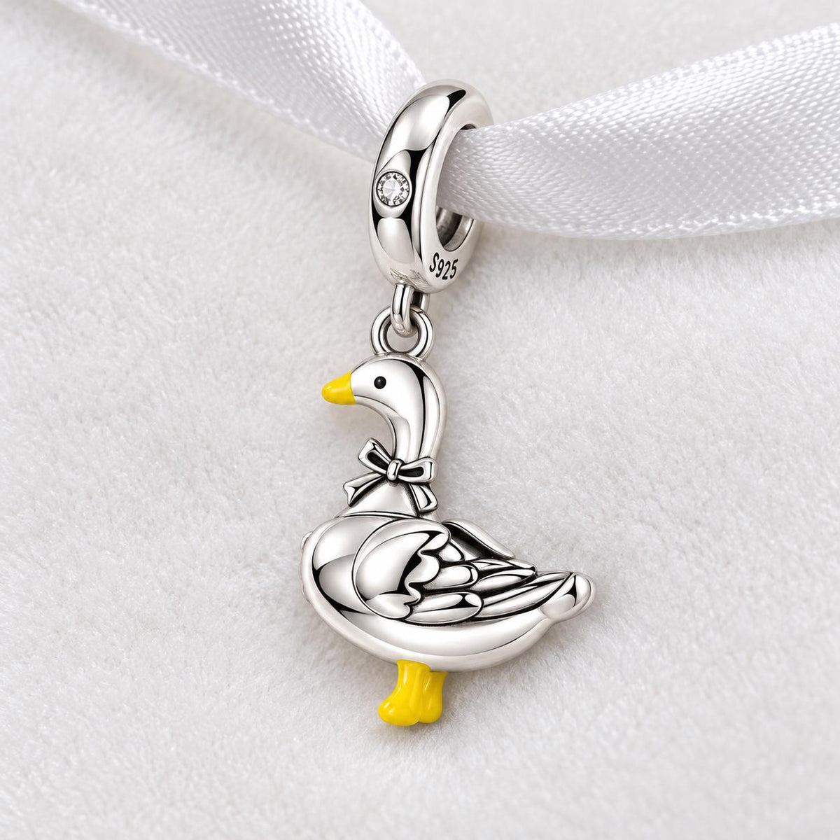 Goose sterling silver charm alternate view
