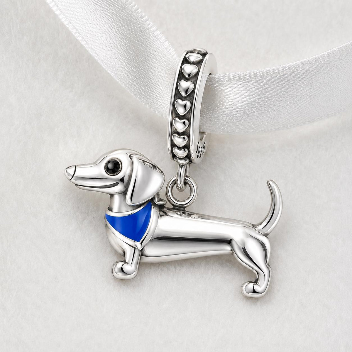 Dachshund sterling silver charm alternate view