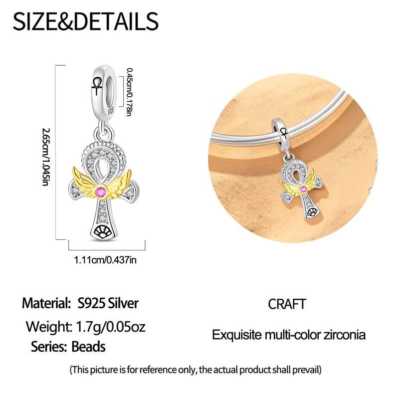 Ankh sterling silver charm view 6