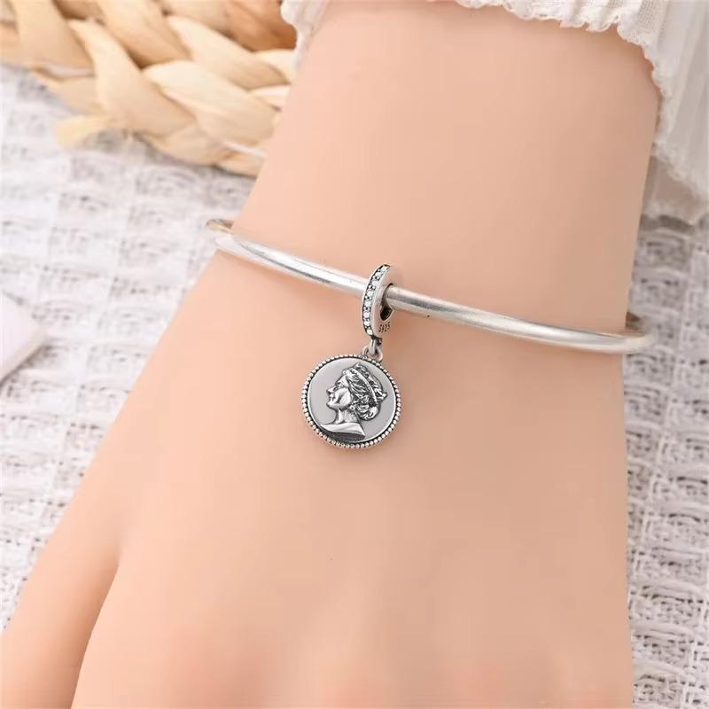 Queen Elizabeth Coin sterling silver charm view 5
