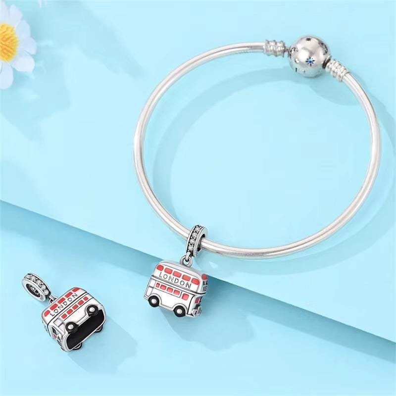 London Bus sterling silver charm view 6