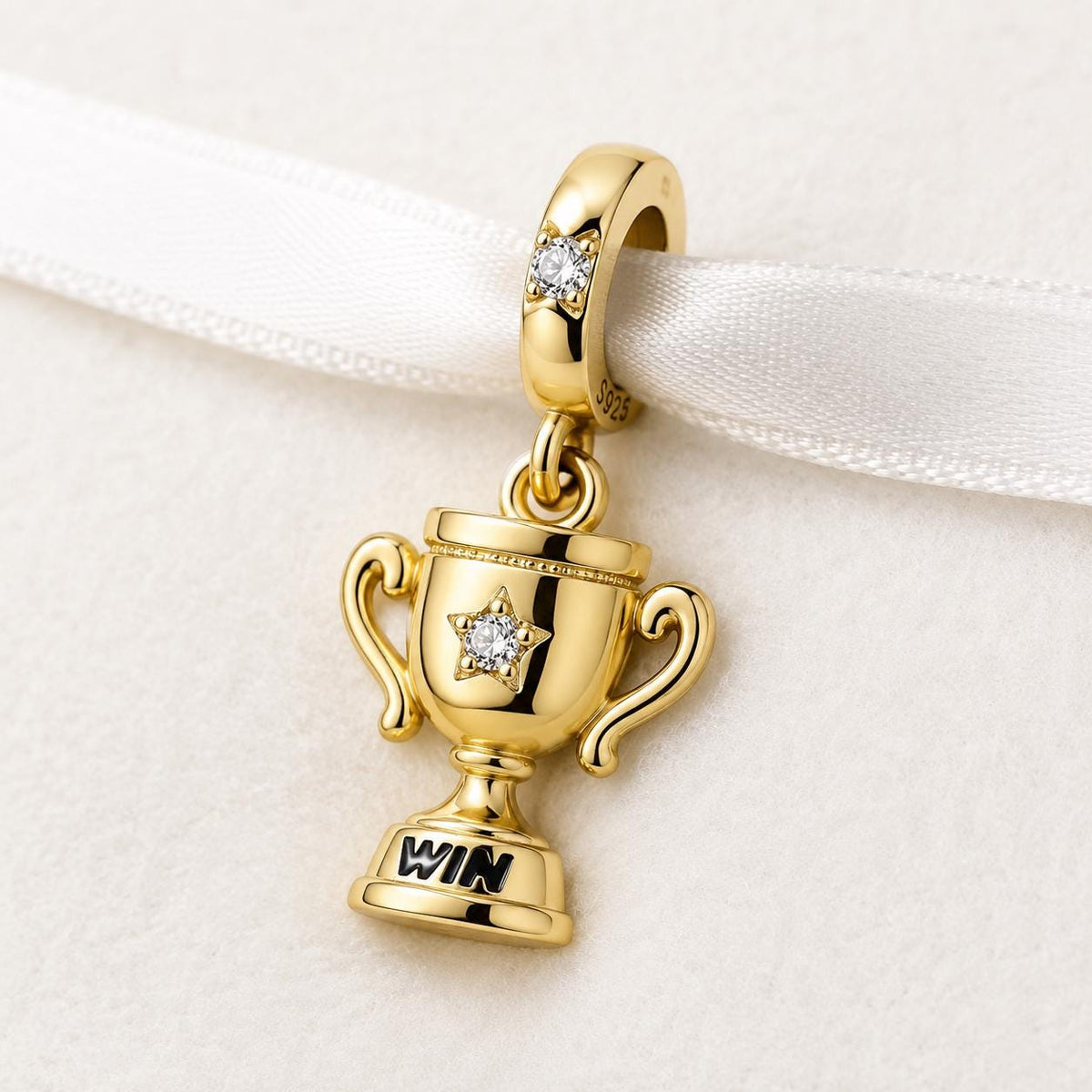 Trophy sterling silver charm alternate view