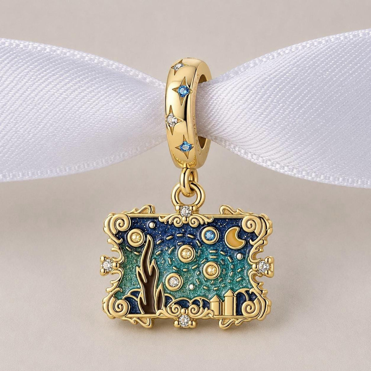 Starry Night sterling silver charm alternate view