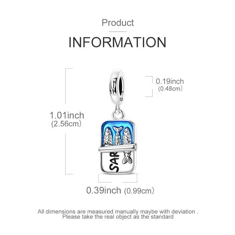 Lisbon Sardines sterling silver charm view 5