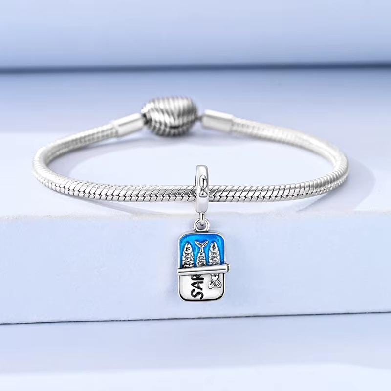 Lisbon Sardines sterling silver charm view 6