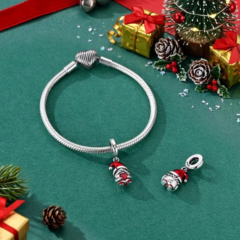 Christmas Gnome sterling silver charm view 7