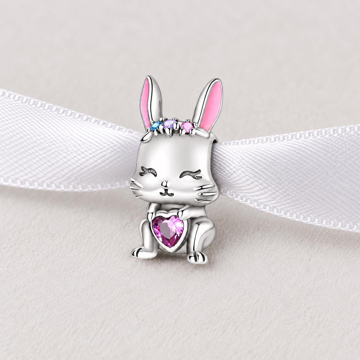 Bunny sterling silver charm alternate view