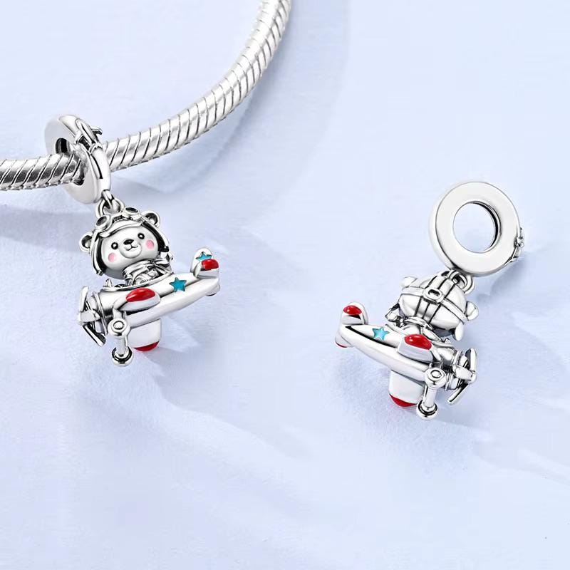 Pilot Bear charm detail view