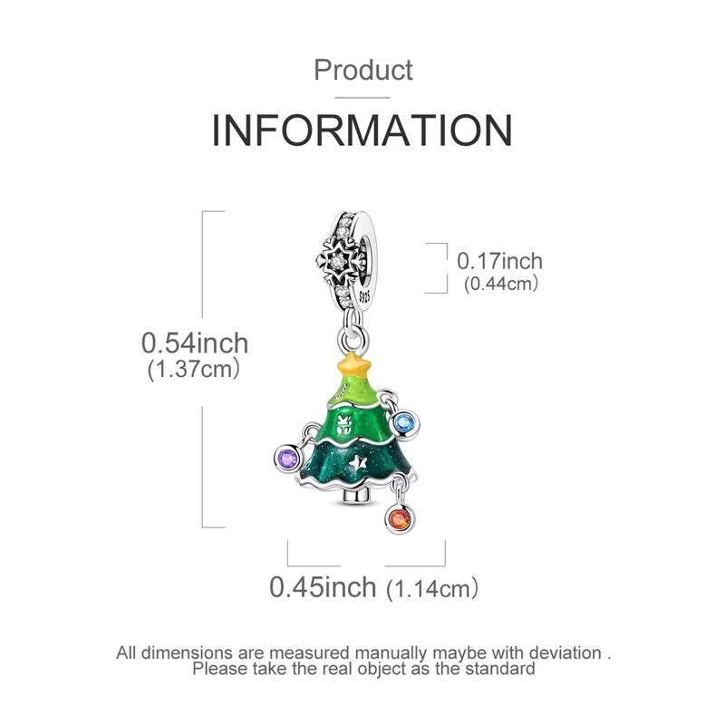 Christmas Tree sterling silver charm view 6