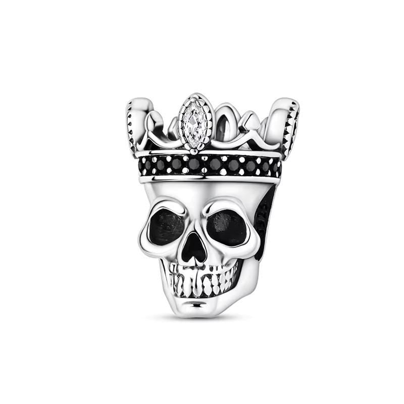 King Skull 925 sterling silver charm