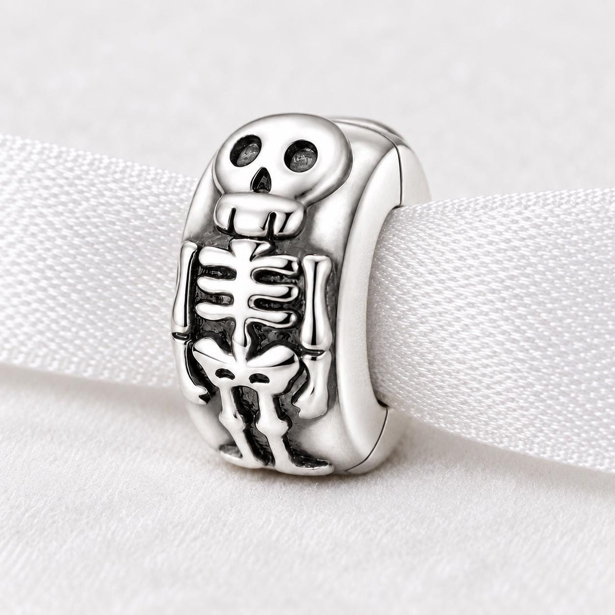 Skeleton sterling silver charm alternate view