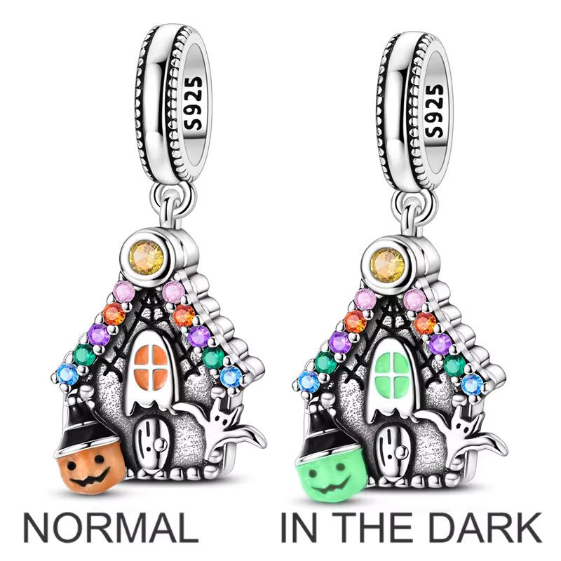 Haunted House sterling silver charm view 5
