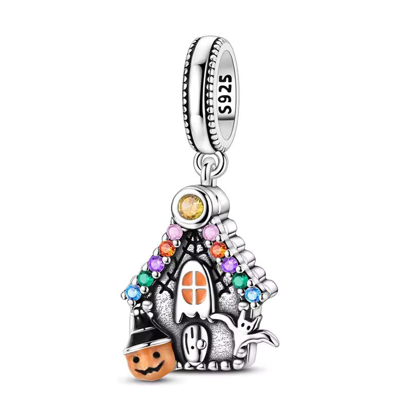 Haunted House 925 sterling silver charm