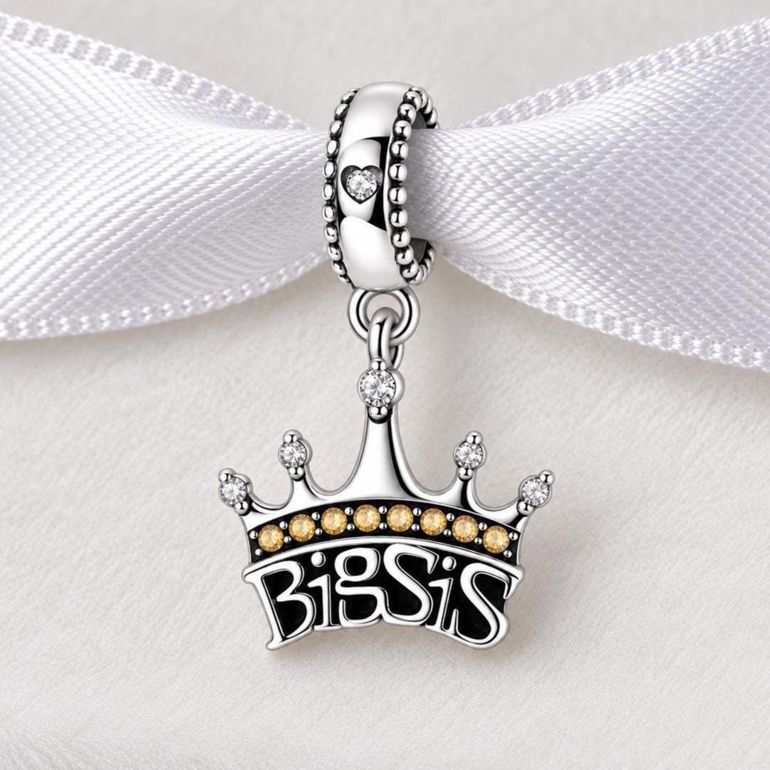 Big Sister sterling silver charm alternate view