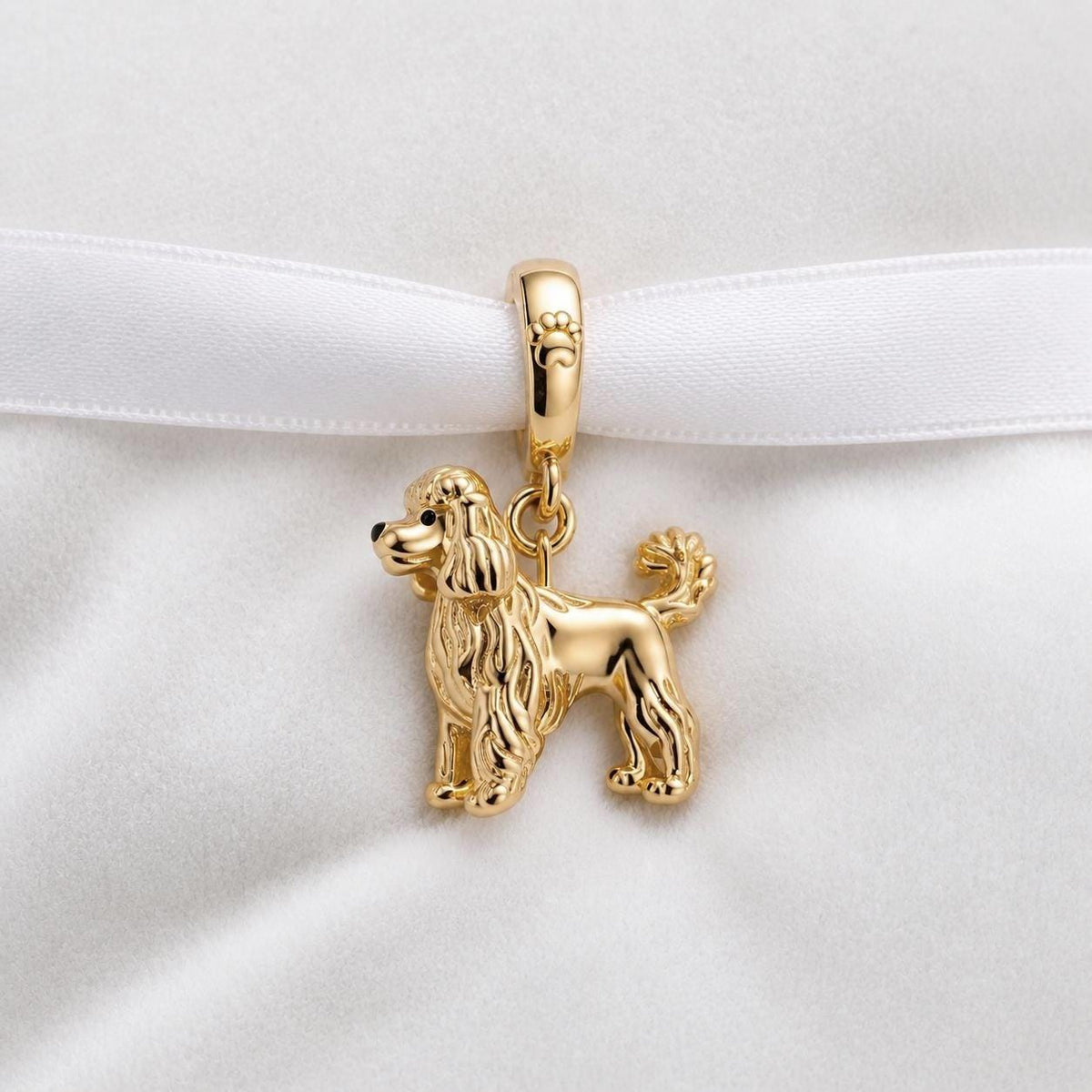 Poodle sterling silver charm alternate view