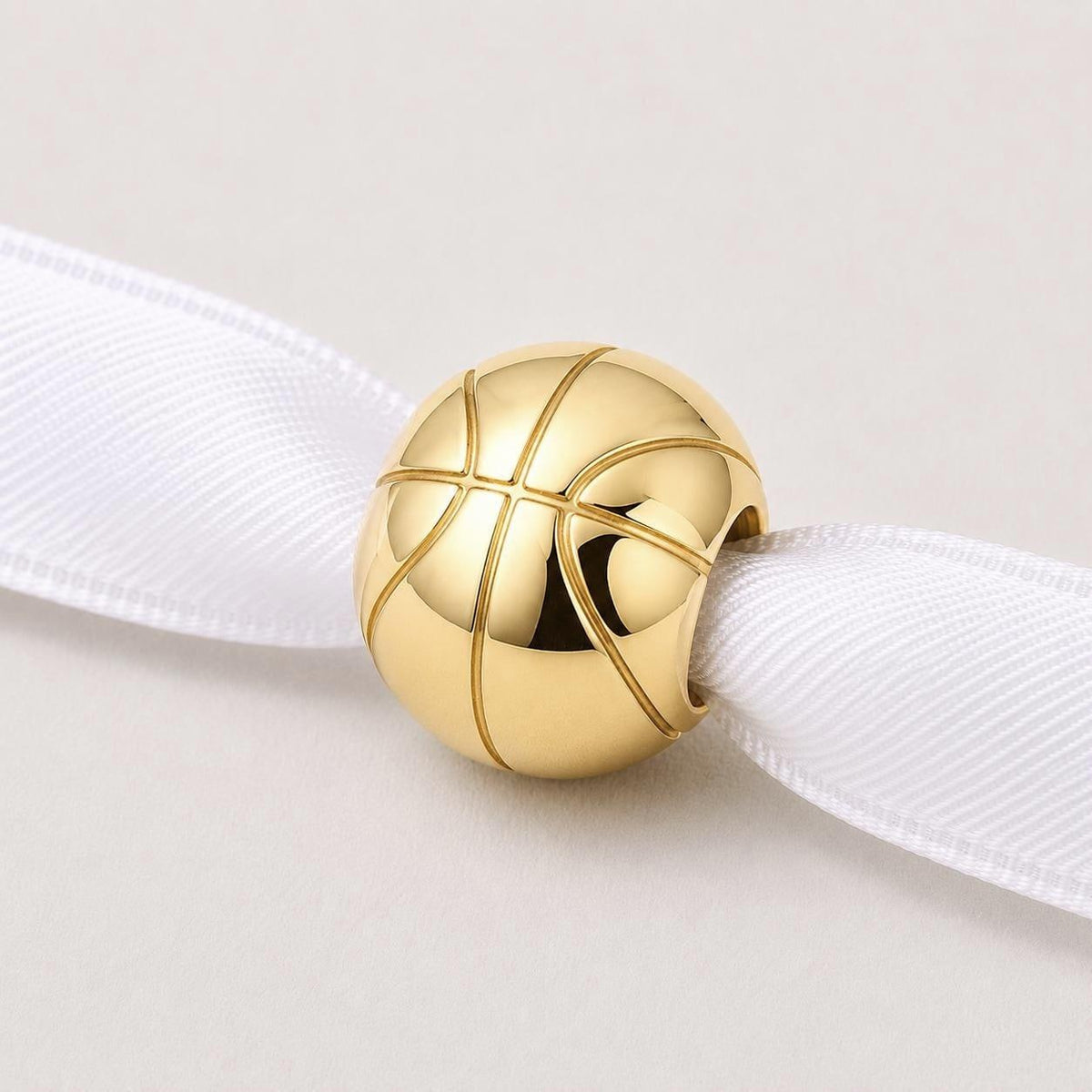 Basketball sterling silver charm alternate view