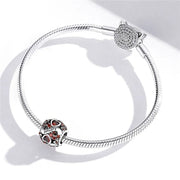 Infinite Love Zircon Heart Birthstone Charms