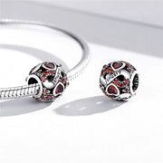 Infinite Love Zircon Heart Birthstone Charms