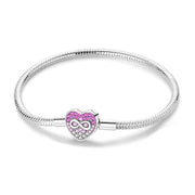 Infinity Love Heart Charm Bracelet