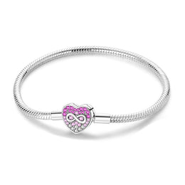 Infinity Love Heart Charm Bracelet