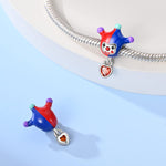 Jester Clown Heart Charm