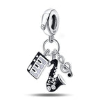 Keyboard, Saxophone & Music Note Charm