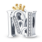 Crowned Royal Letter A~Z Alphabet Charm