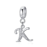 Elegant Cursive Letter A~Z Alphabet Charm