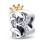 Crowned Royal Letter A~Z Alphabet Charm