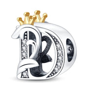Crowned Royal Letter A~Z Alphabet Charm