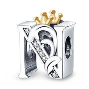 Crowned Royal Letter A~Z Alphabet Charm