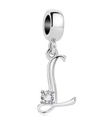 Elegant Crystal Letter A~Z Alphabet Charm