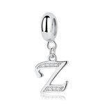 Elegant Cursive Letter A~Z Alphabet Charm