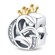 Crowned Royal Letter A~Z Alphabet Charm