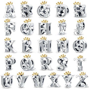 Crowned Royal Letter A~Z Alphabet Charm