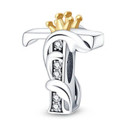 Crowned Royal Letter A~Z Alphabet Charm