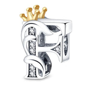 Crowned Royal Letter A~Z Alphabet Charm