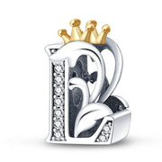 Crowned Royal Letter A~Z Alphabet Charm