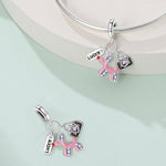 Lucky Balloon Animal, Heart Bag, & Lucky Tag Triple Dangle Charm