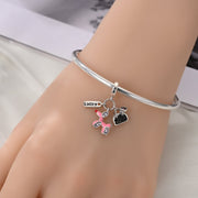 Lucky Balloon Animal, Heart Bag, & Lucky Tag Triple Dangle Charm