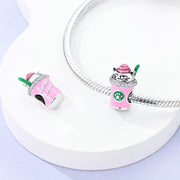 Lucky Cat Coffee Cup Charm