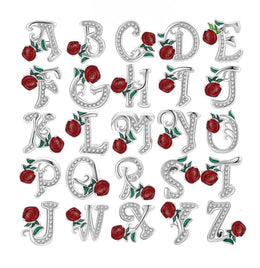 Luminous Rose Letter A~Z Alphabet Charm